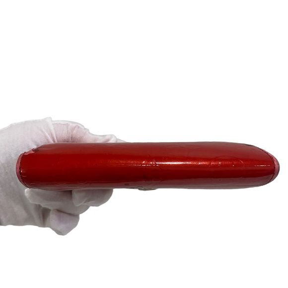 LV Louis Vuitton French Wallet Monogram Vernis in patent RED - designer - flawed - Picture 6 of 14